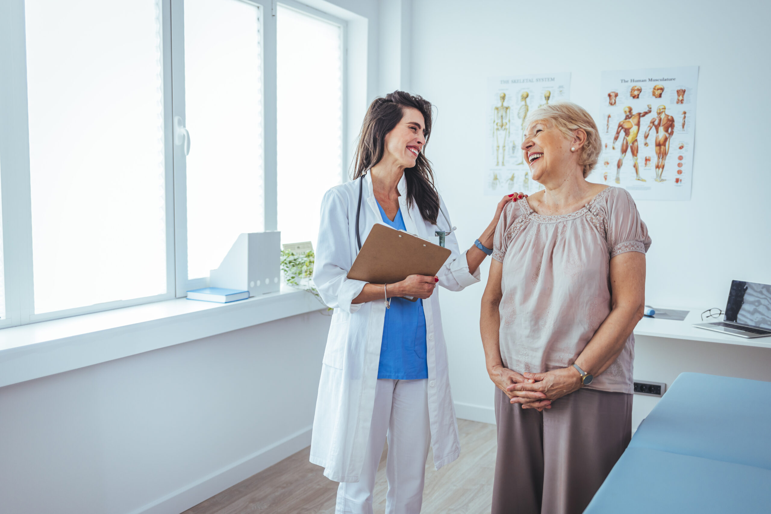 doctor supporting woman during menopause care