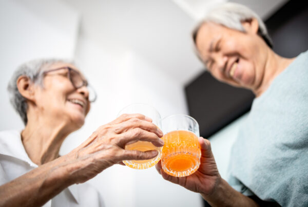 older adults boosting immune system with healthy drinks
